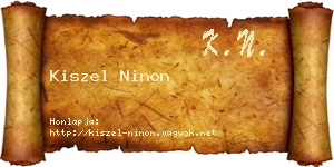Kiszel Ninon névjegykártya